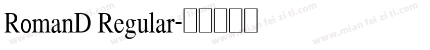 RomanD Regular字体转换